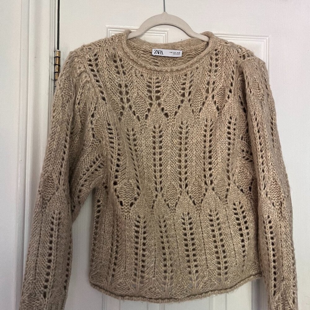 Zara Mesh Chunky Sweater